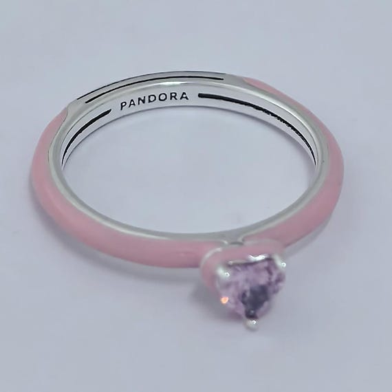 PANDORA Pink Chakra Heart Ring ALE - Etsy