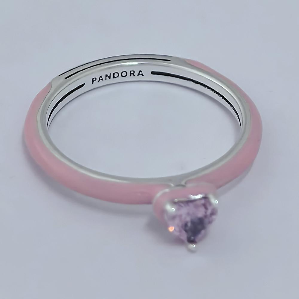 PANDORA Pink Chakra Heart Ring ALE