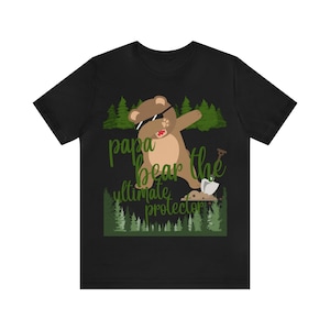 Papa Bear Graphic Tee - Ultimate Protector Dad T-Shirt