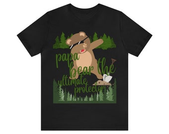 Papa Bear Graphic Tee - Ultimate Protector Dad T-Shirt