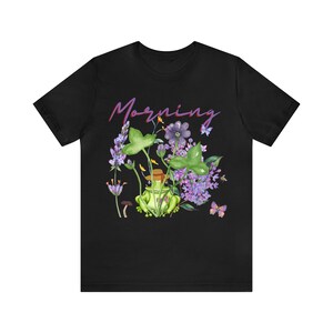 Cottagecore Frog T-Shirt: Botanical Butterfly Graphic Tee