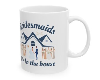 Bridesmaids Ceramic Mug: Wedding Party Gift, Stylish Design