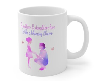 Mother & Daughter Floral Ceramic Mug: Sentimental Family Gift