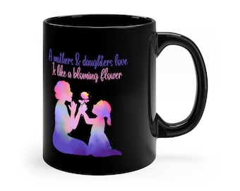 Mother Daughter Floral Ceramic Mug: Sentimental Family Gift