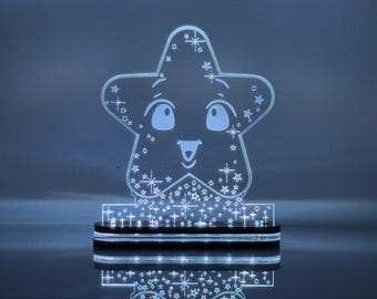 Star Night Light | Cute LED Star Lamp | Kids Night Light | Nursery Decor | Baby Shower Gift | Bedroom Decor | Acrylic LED Lamp