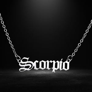 Vintage Scorpio Zodiac Necklace - Antique-Inspired Astrology Jewelry