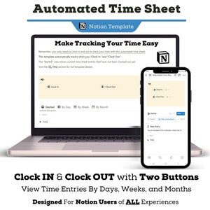 Automate Your Time Sheet, Timesheet Notion Template to Make Tracking ...