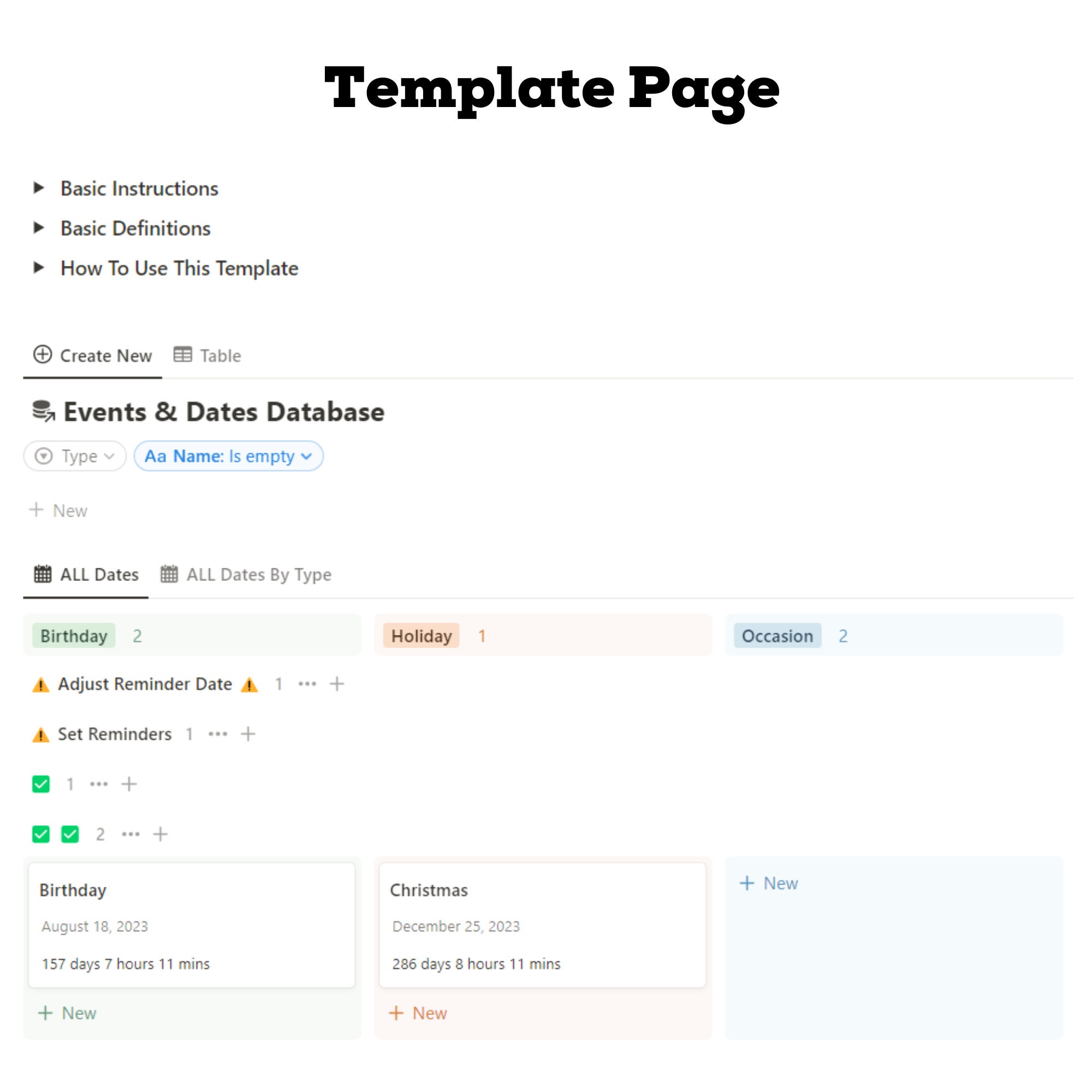 Birthday Planner & Event Planner, Birthday Tracker Notion Template ...