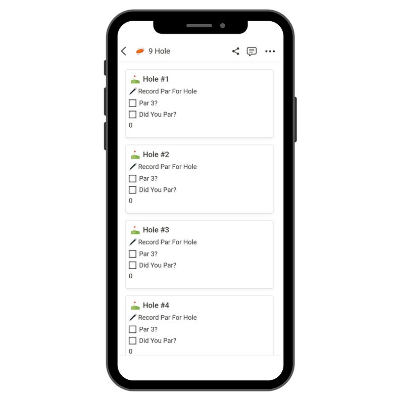 Disc Golf Scorecard & Golf Scorecard Notion Template, Solo Scorecard ...