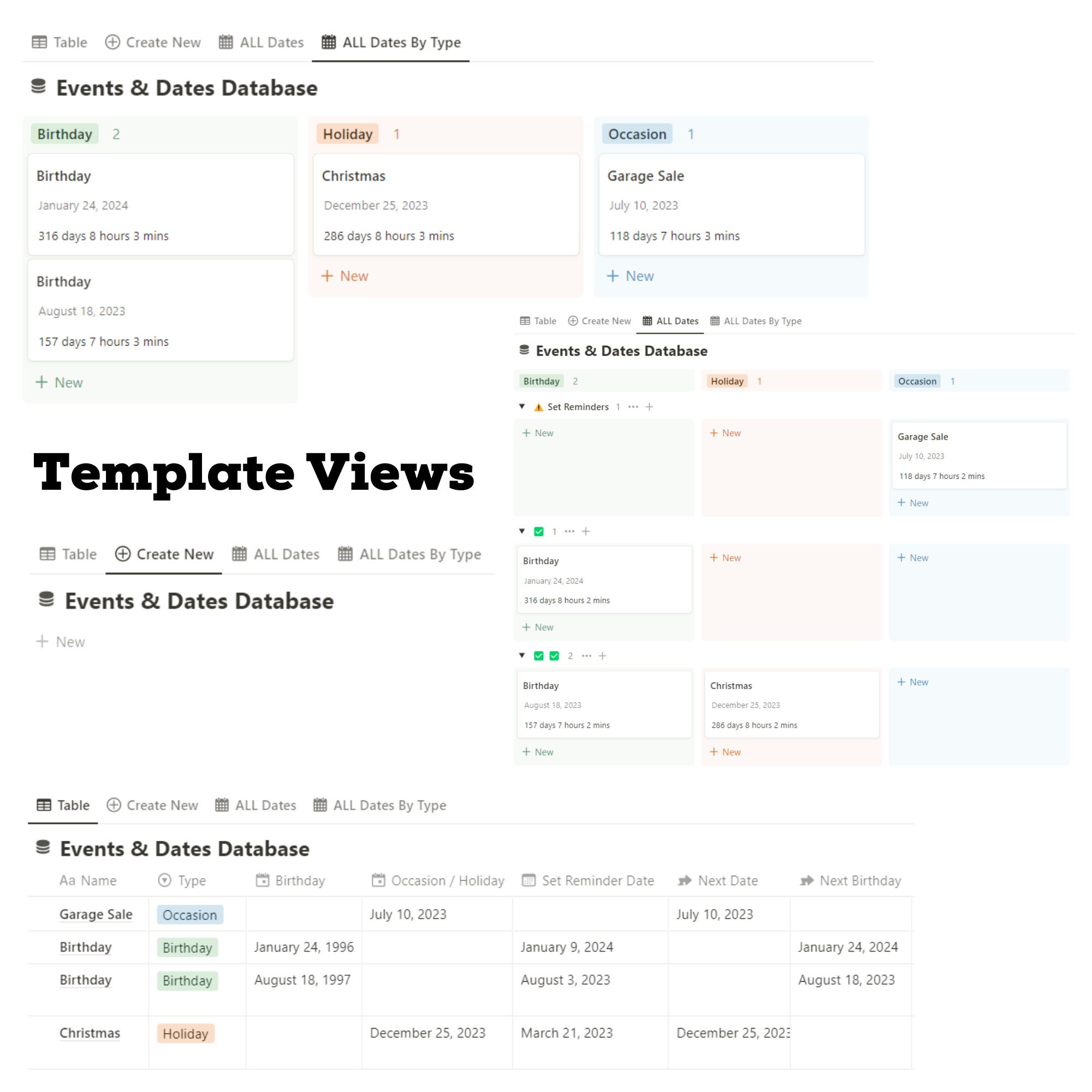 Birthday Planner & Event Planner, Birthday Tracker Notion Template ...