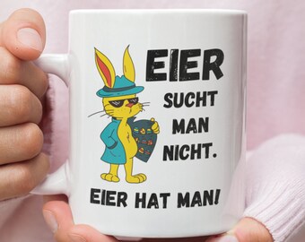 Ostergeschenke Tasse mit lustigem Spruch Geschenk für Ostern Tasse Geschenk für Kollege Geburtstag Witzige Geschenkeidee Becher