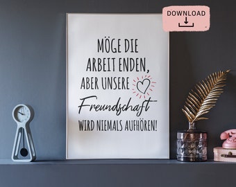 Abschiedsgeschenk Kollegin Digitaler Download Abschied Kollegin Geschenk für Arbeitskollegen Büro Kollege Abschied Geschenkidee