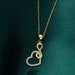 Infinity With Heart Necklace for Women, 18k Gold Infinity Heart ...