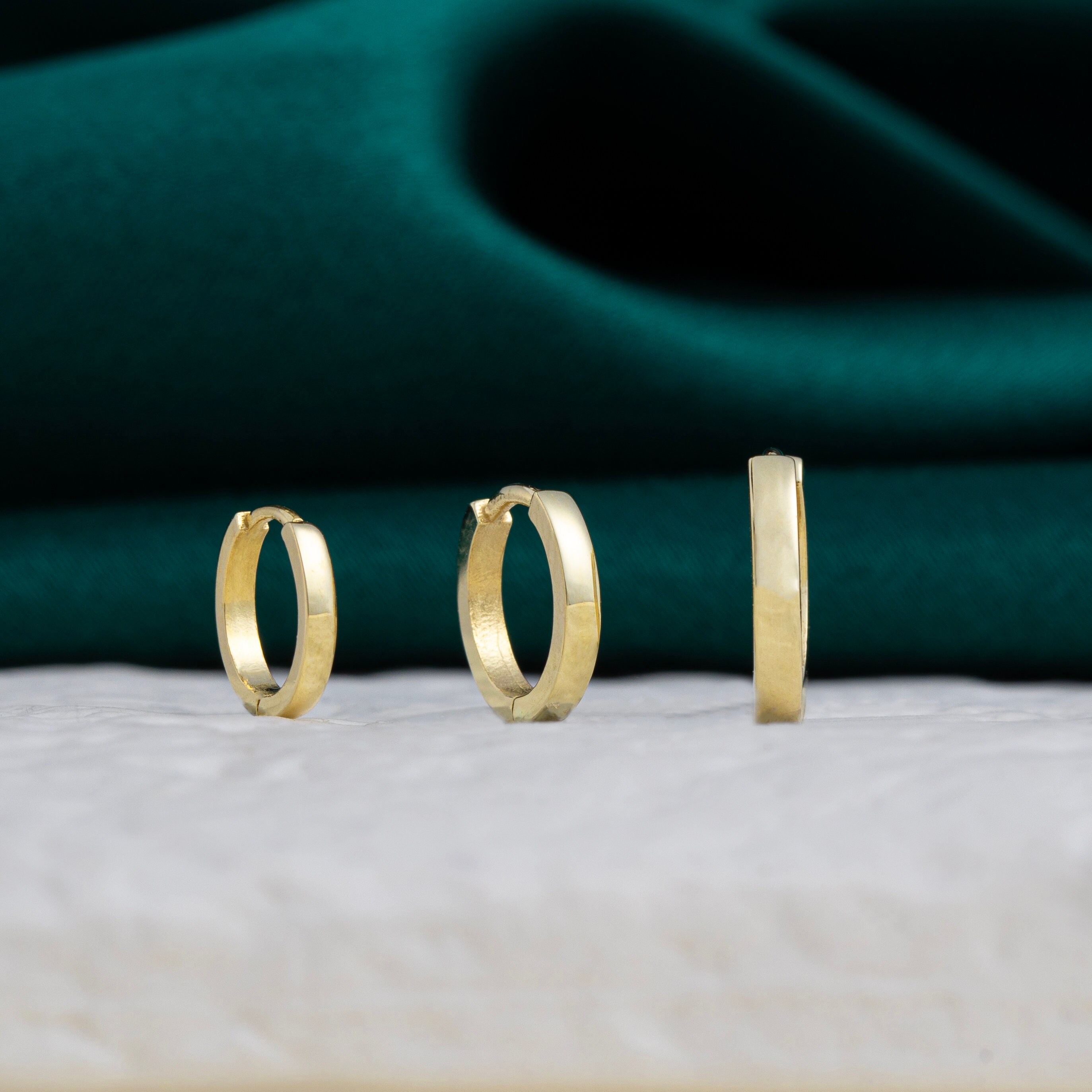 Simple Gold Huggie Hoop Earrings for Women Minimalist Helix - Etsy