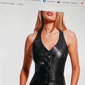 Femmes et filles 100% véritable haute qualité en cuir d&#39;agneau doux recadrée Style débardeur coupe ajustée beaux looks