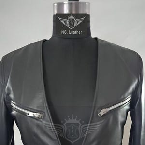 Femme et fille 100 % cuir d'agneau véritable souple court boléro boléro boléro boléro épaule Slim Fit