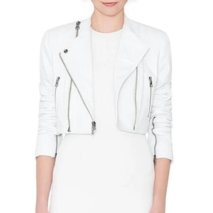 Women&#39;s & Girls 100% Genuine Lambskin Leather Cropped Motor Biker Jacket Slim-fit, Beautiful Look