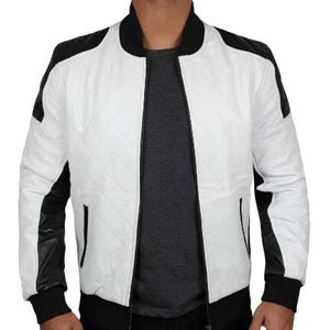 Men&#39;s & Boys 100% Real High Quality Lambskin Leather Motor Biker Bomber Jacket Slim-fit, Long Sleeves