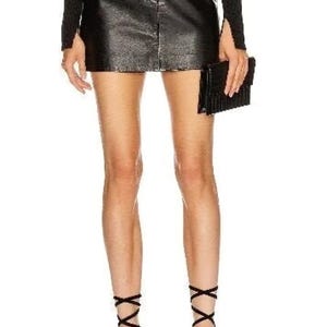 Women&#39;s & Girls 100% Genuine Soft Lambskin Leather New Design Cropped Motor Slim fit Sexy Mini Skirt