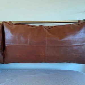 Customized Genuine Leather Headboard Cover, Headboard Cushion, Queen Size Headboard, Wall Hang Cushion Cover, Hanging Leather Headboard