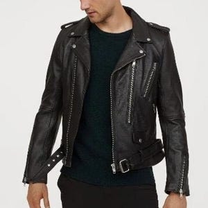 Men&#39;s & Boy 100% Genuine High Quality Soft Lambskin Leather New Designer Motorcycle Biker Slim fit Leather Jacket