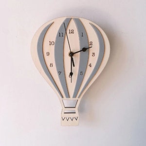 Laser Cut Hot Air Balloon Shape Cartoon Wall Clock Kids Room Decor cdr dxf svg ai File