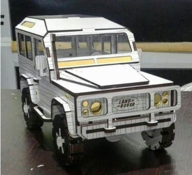 Laser Cut Model Landrover Car Cdr Dxf Svg Pdf File - Etsy