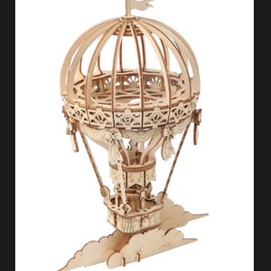 Découpé au laser, ballon à air chaud, kit créatif en bois 3D, fichier cdr dxf svg ai