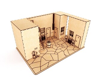 Laser Cut Wooden House Model CNC Laser cdr dxf svg ai File
