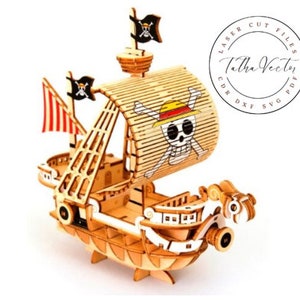 Laser Cut Going Merry Schiff Modell cdr dxf svg pdf Datei