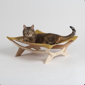 Découpé au laser, hamac pour chat, lit ergonomique pour chat, meubles pour chat, fichier cdr dxf svg a