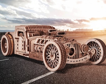 Laser Cut Car Model With Assembly cdr dxf svg ai File