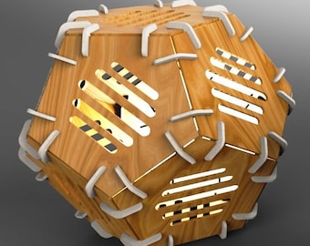 Laser Cut Wooden Model Plywood table lamp cdr dxf svg ai File
