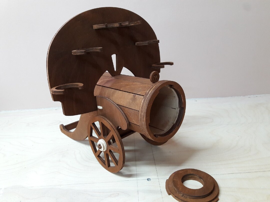 Laser Cut Minibar Plywood Bottle Holder Glass Holder CDR DXF Etsy