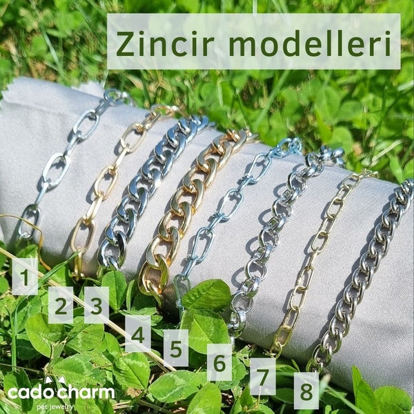 Halsband Gouden Kattenhalsband Zilveren Kattenhalsband Metalen halsband voor dieren Kattenkettinghalsband