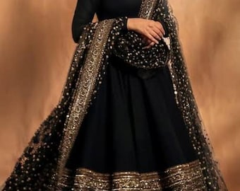 Aditi Rao Hydari Black Anarkali Suit