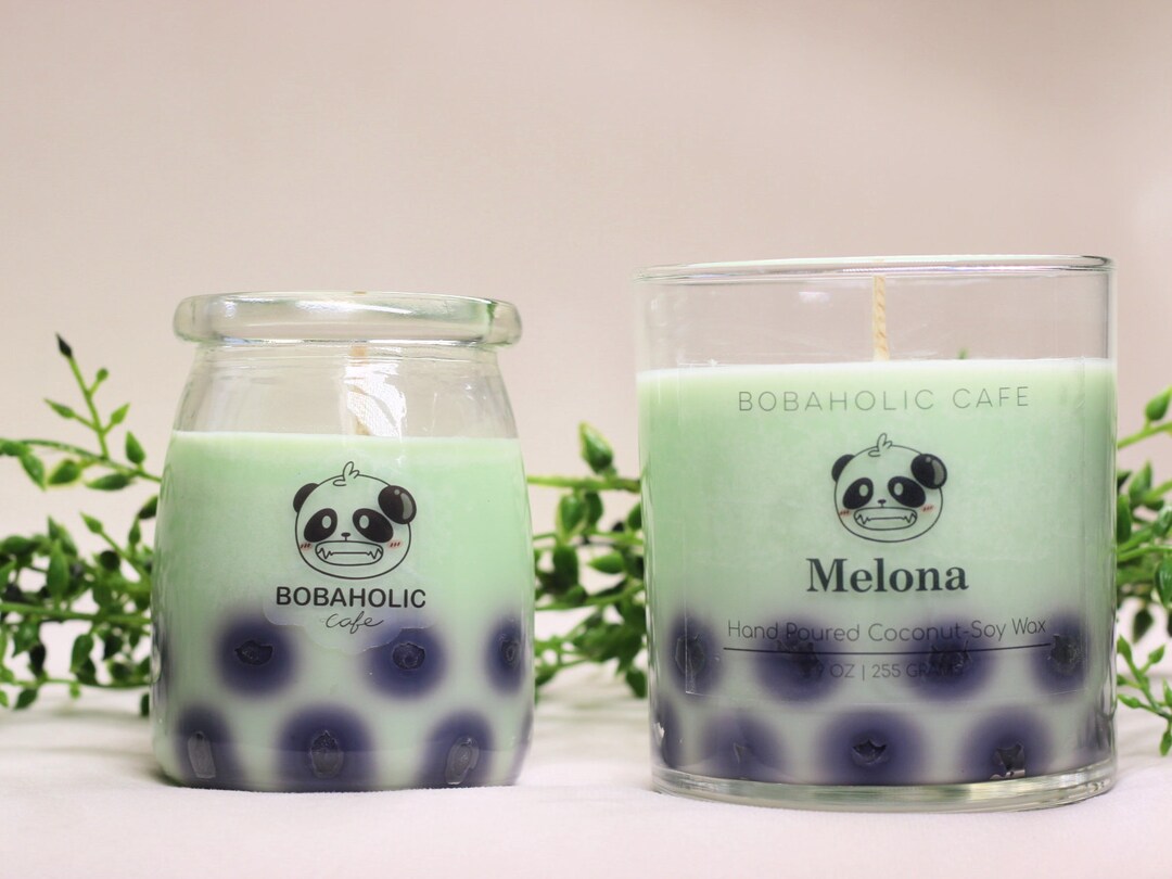 Melona Bubble Tea Candle, Boba, Melon, Asian Scents Etsy