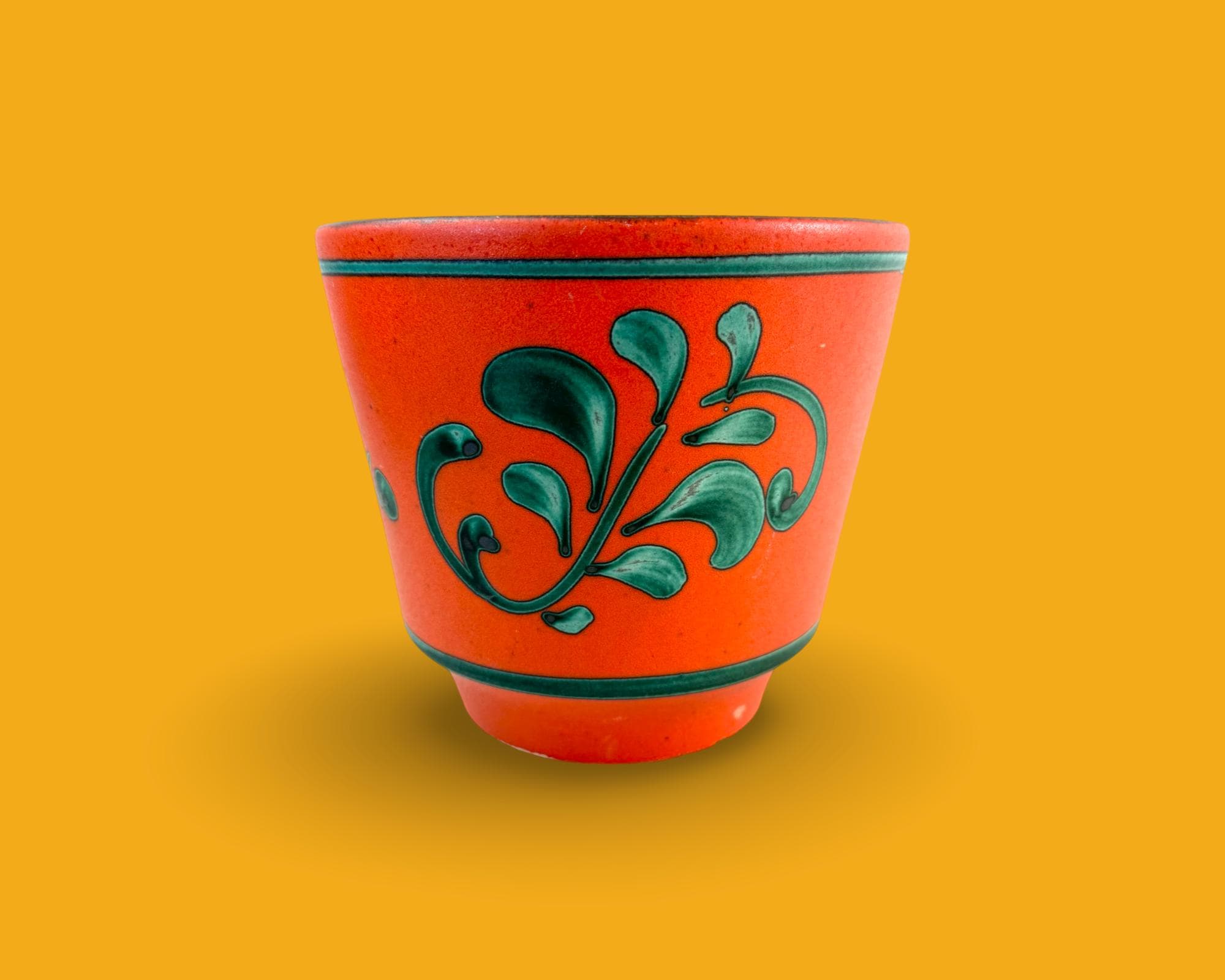 でおすすめアイテム。 Breiden & Dümler Vintage Orange Mid Pot, Ceramic Green 花瓶・フラワースタンド