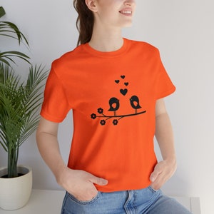 Bird t-shirt/lovebird tee/loving bird Unisex Jersey T-Shirt