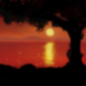 Digital painting &quot;Beach Sunset&quot;  wallpaper/download