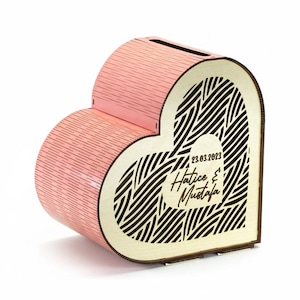 Heart Wedding Card Box svg, Laser Cut File, CNC Template (dxf, pdf)