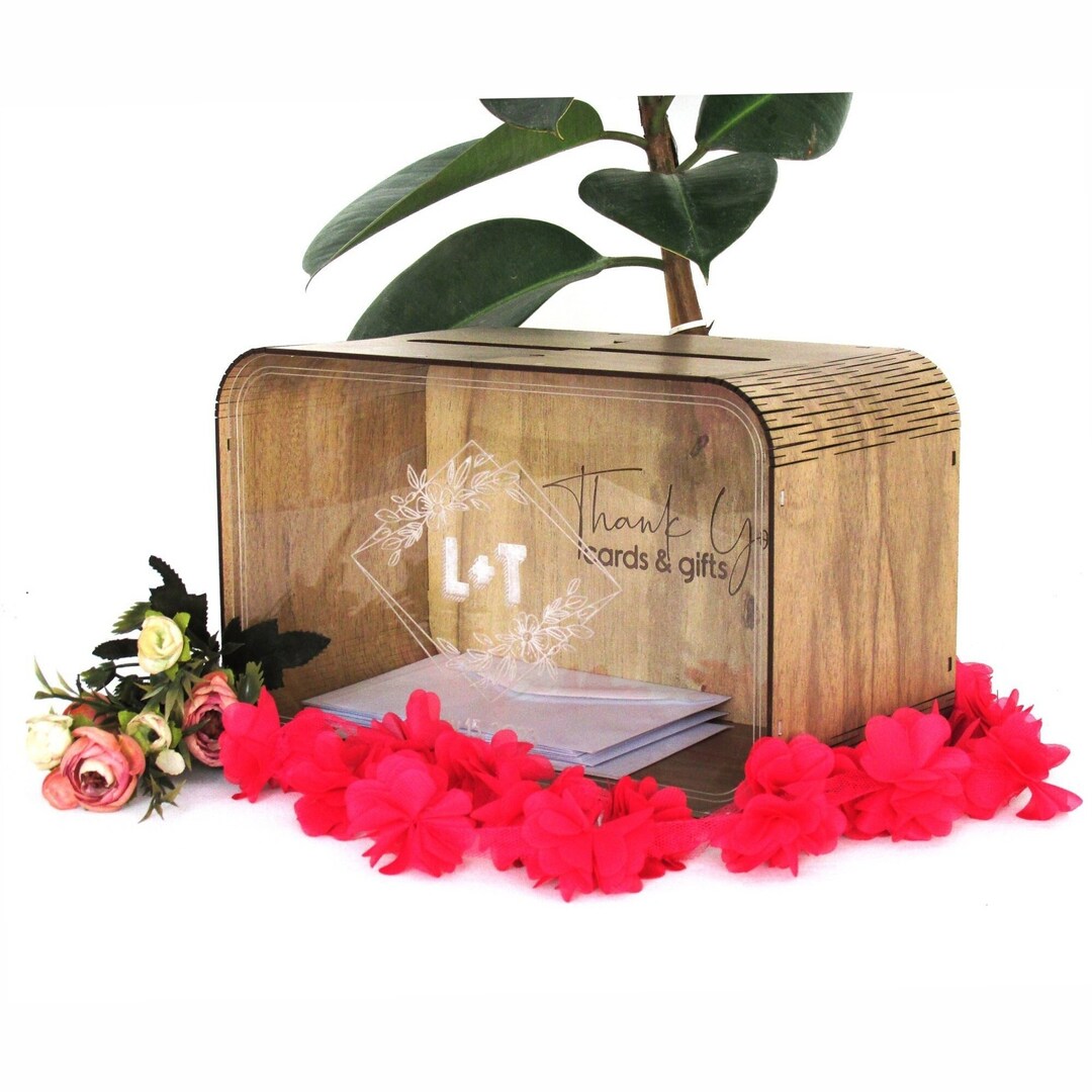 Personalized Transparent Wedding Card Box for Your Special Day Card