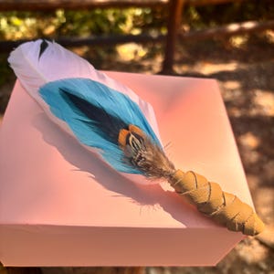 Smudge Feathers for Prayer Gratitude and Ceremony ~ Spiritual Cleansing and Smoke Clearing ~ Hand Wrapped Smudge Fans
