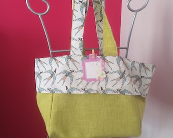 Sac cabas en tissu de couleurs verte pour femme