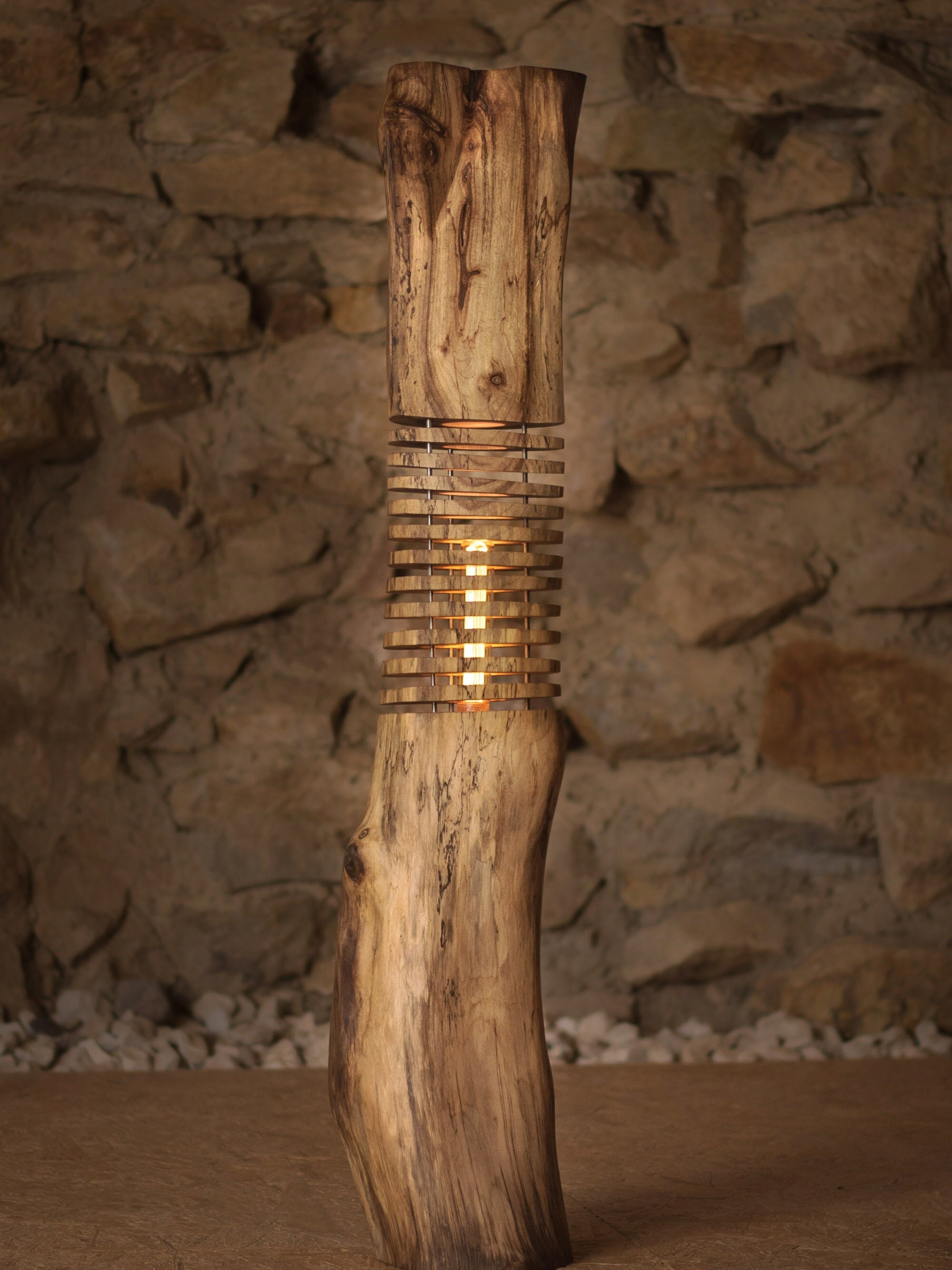 Lampe déco artisanale recyclage moulinette métal