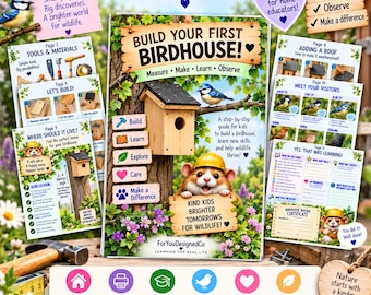 Build Your First Birdhouse | Kids Woodworking Project | Home Education Printable | Hands-On Nature & STEM Activity