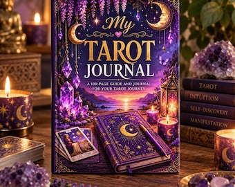 Printable Tarot Journal | 100-Page Guided Tarot Reading & Reflection PDF