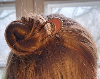 Haarnadel Gold aus Metall, Perlmutt, Haarpin, schimmernd, Haarstäbchen, Chignon, Dutt