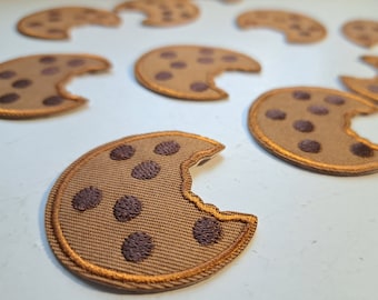 Set of 2 Cookie Patches, Iron-on Cookie Crepes, Cute Gift Idea, DIY Patches