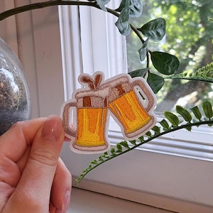 Patch Bier, Bügelbild Prost, Alkohol zum aufbügeln, süße Geschenkidee, Flicken, DIY